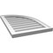 Ekena Millwork Quarter Round Top Right Surface Mount PVC Gable Vent w/ 2"W x 2"P Brickmould Sill Frame, 18"W x 28"H GVPQR18X2803SN - alternate 3
